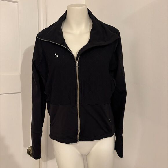 Calia size Medium Black Neutral Zip up Athletic Pilates Jacket - Picture 1 of 5